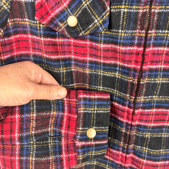 Christopher & Banks/wool blend jacket-Ladies M-EUC-red & black plaid - Picture 6 of 12